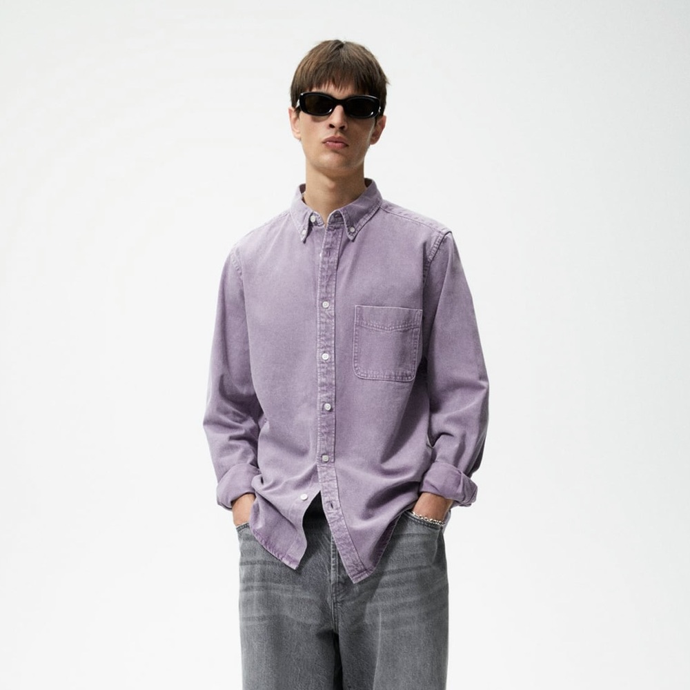 ZARA Mens Denim Button Down